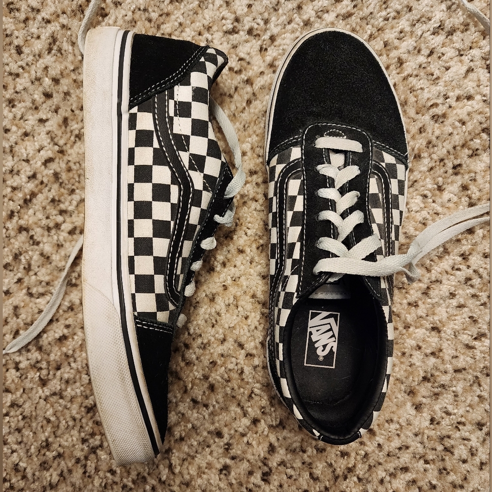 Vans Ward Low Top Sneaker Checkerboard Black and White
